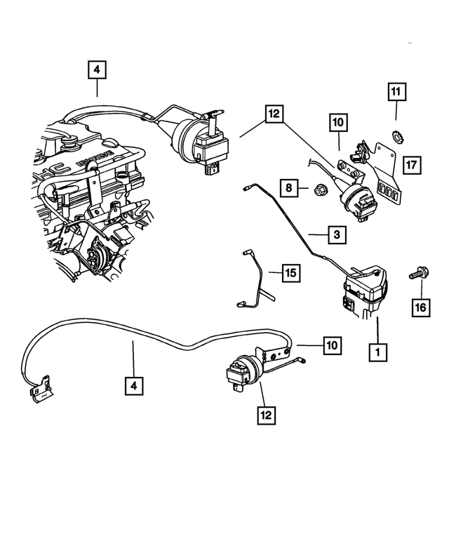 4669926AB - Fuel: Speed Control Servo Bracket for Mopar Image