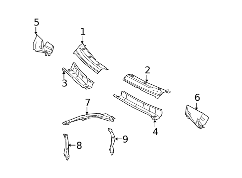 Cowl for 2009 Mercedes-Benz ML63 AMG #0