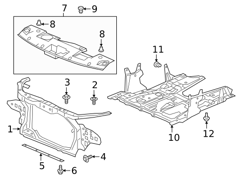 Radiator Support for 2019 Honda Insight #0