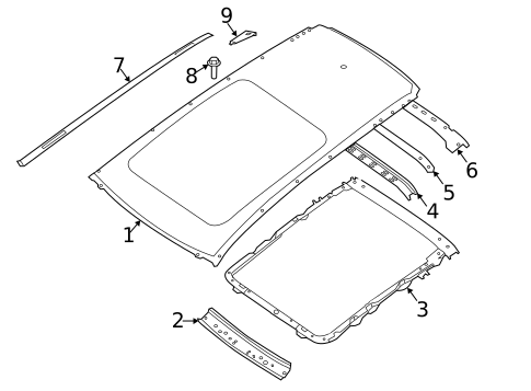 Roof & Components for 2019 Nissan Rogue #1