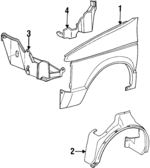 4761222 - Body: Fender for Chrysler: Town &amp; Country | Dodge: Caravan, Grand Caravan Image