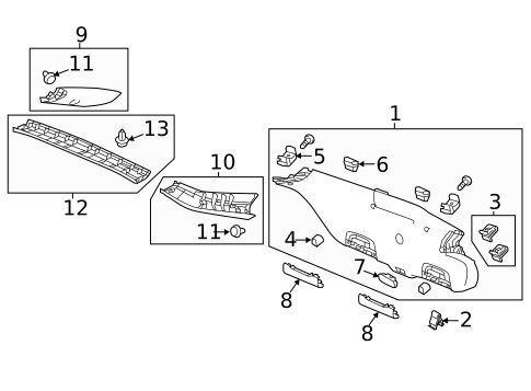 Interior Trim - Pillars for 2019 Honda Civic #9