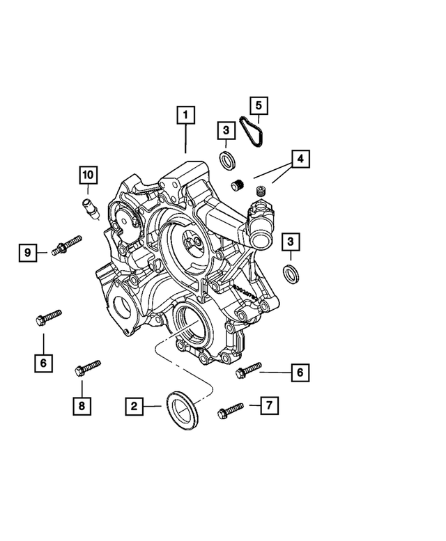 53021231AD - 3.7L Gas; Engine: Chain Case Cover for Mopar Image