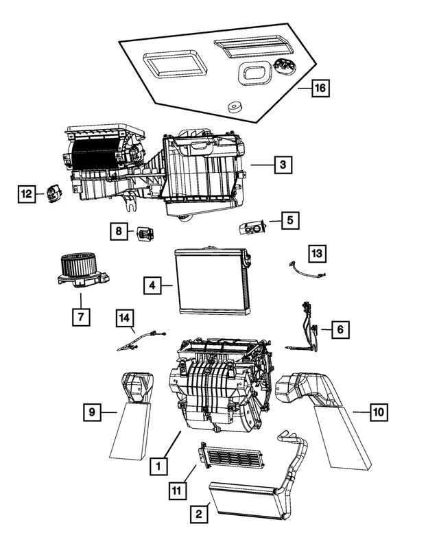 « 68004193AA – Air Conditioning &amp; Heater : Chauffage Noyau pour Mopar Image »