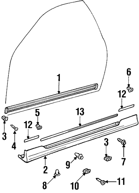 Exterior Trim - Pillars for 1999 Lexus SC300 #0