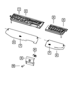 5LB77LU7AA - Interior Trim: Storage Bin Lid, Right for Mopar Image