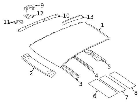 Roof & Components for 2018 INFINITI QX30 #1