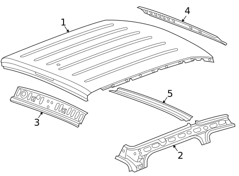 Roof & Components for 2008 Mitsubishi Raider #1