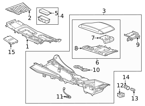 Center Console for 2022 Cadillac CT4 #0