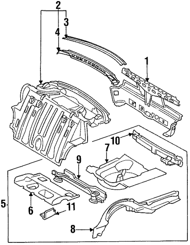 2016400671 - Body: Panel Below Lid for Mercedes-Benz Image