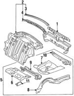 2016400671 - Body: Panel Below Lid for Mercedes-Benz Image