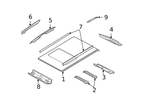 Roof & Components for 2002 Ford Focus #0