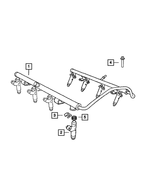 Fuel Rail and Injectors for 2009 Jeep Liberty #0