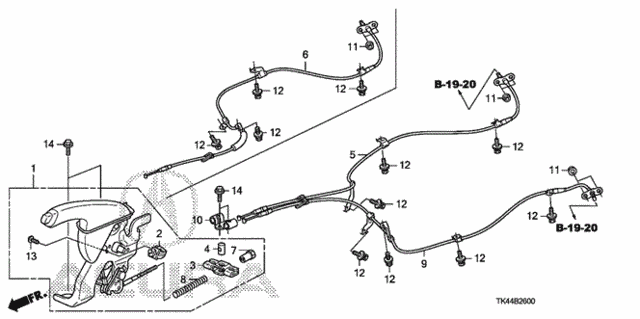 Parking Brake for 2010 Acura TL #0