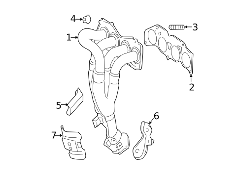 Exhaust Manifold for 2011 Toyota Sienna #0