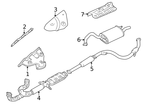 Exhaust Components for 2002 Mitsubishi Galant #1