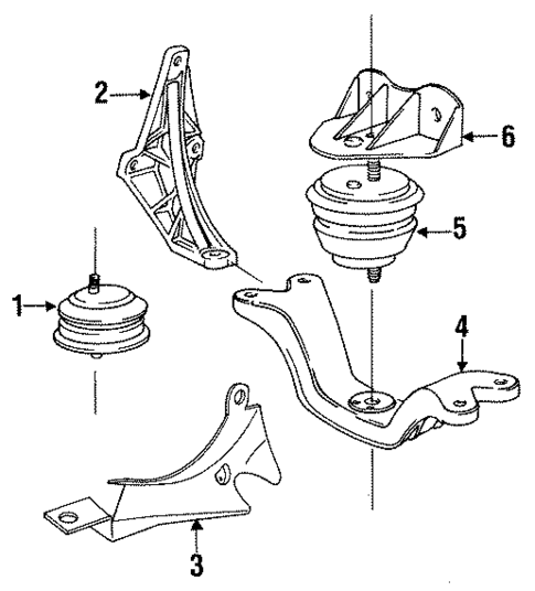 Engine & Trans Mounting for 1991 BMW 850i #0