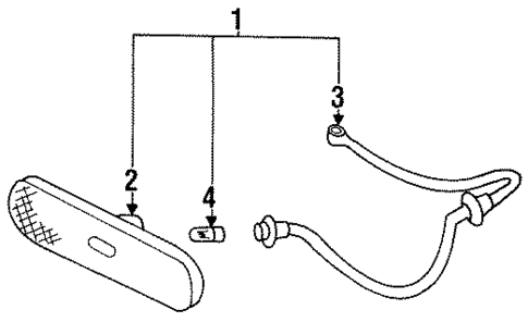 Side Marker Lamps for 1996 Mazda MX-6 #1