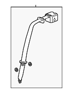 19331816 - : Part# 19331816 Titanium Rear Center Seat Belt with Retractor for Cadillac: ATS Image
