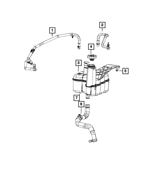 Engine Coolant Reservoir (Bottle) for 2019 Ram 3500 #1