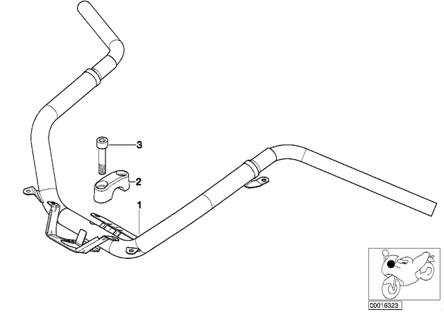 32712333074 - : Handlebar for BMW-Motorrad Image
