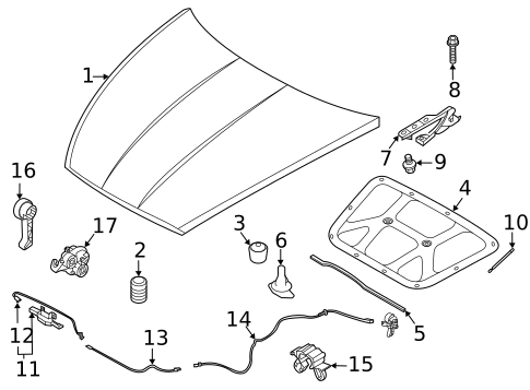 Hood & Components for 2022 Kia K5 #0