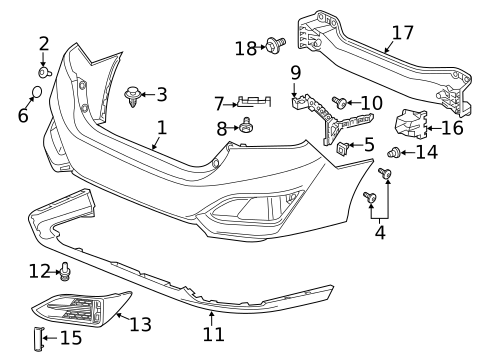 Bumper & Components - Front for 2021 Honda Clarity #1