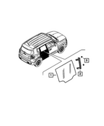 68256340AA - Glass: Rear Door Glass, Right for Jeep: Renegade Image