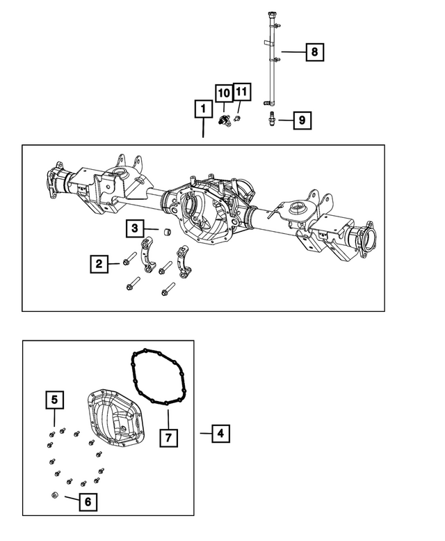68475246AA - : Rear Axle Housing for Mopar Image