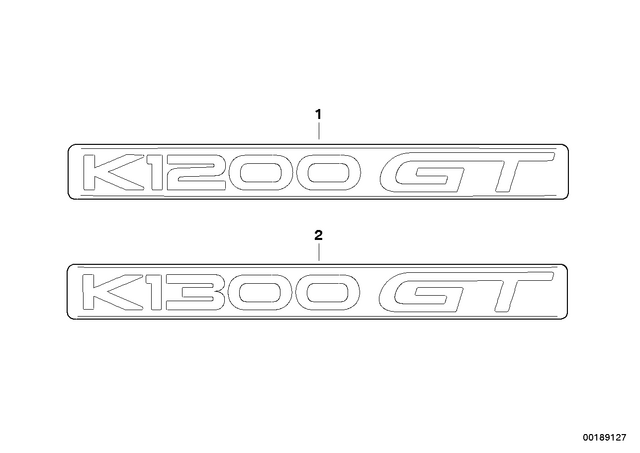 51147713962 - : Emblem 'K1300Gt' for BMW-Motorrad Image