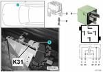 61368373700 - Vehicle Electrical System: Relay, Make Contact, White Green for BMW Image