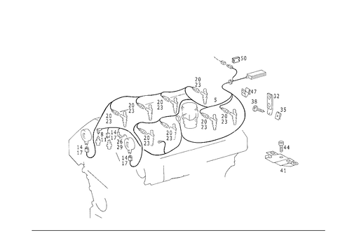 Engine Cable Harness for 1993 Mercedes-Benz 500E #0