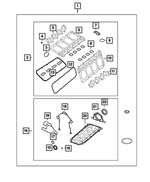 68294132AB - 5.7L HEMI Gas; Engine: Long Block Engine Gasket Kit for Mopar Image