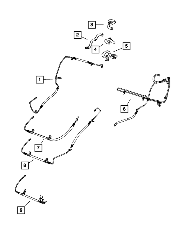 5085449AF - Steering: Power Steering Pressure Hose for Mopar Image