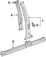 6130189107 - Body: Outer Center Pillar for Toyota: 4Runner Image
