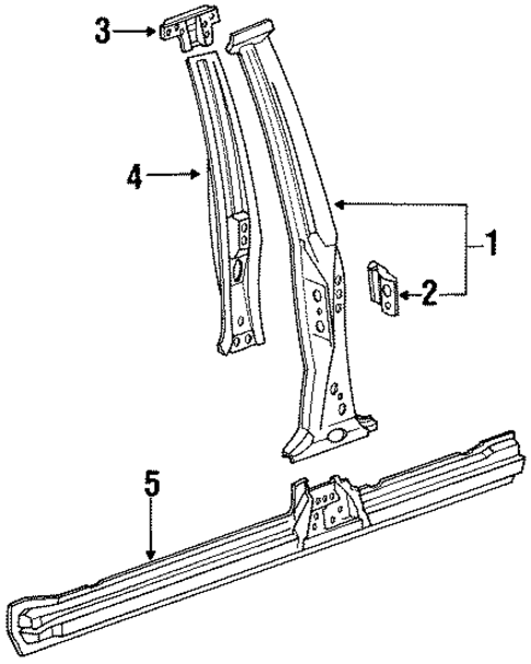 Center Pillar & Rocker for 1994 Toyota 4Runner #0
