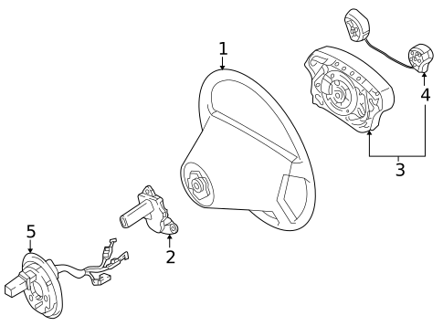 Steering Wheel & Trim for 2009 Mercedes-Benz G 55 AMG&reg; #0