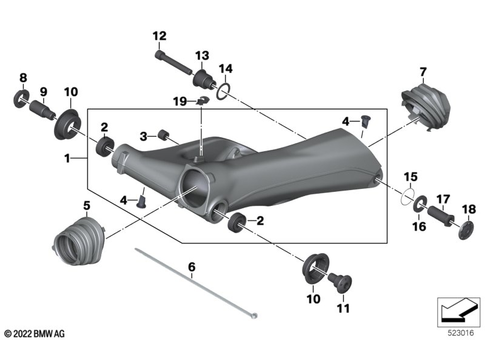 Rear Swing Arm with Bearing, Strut for 2018 BMW-Motorrad R 1250 GS #0