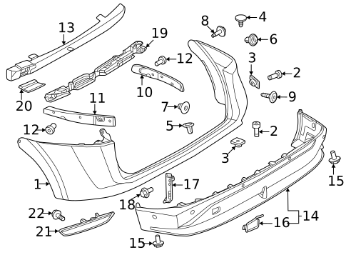 Bumper & Components - Rear for 2023 Nissan ARIYA #2