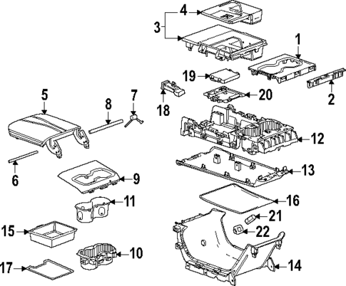 Center Console for 2025 GMC Acadia #1