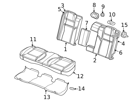 Rear Seat Components for 2005 Chrysler 300 #0