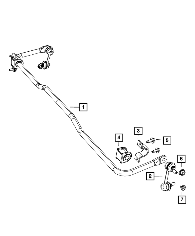 5151207AB - : Rear Suspension Stabilizer Bar for Mopar Image
