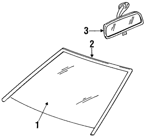 Glass - Windshield for 1997 BMW 840Ci #0