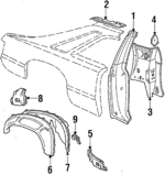 E3ZZ6128161A - Body: Lock Pillar for Ford: Mustang | Mercury: Capri Image