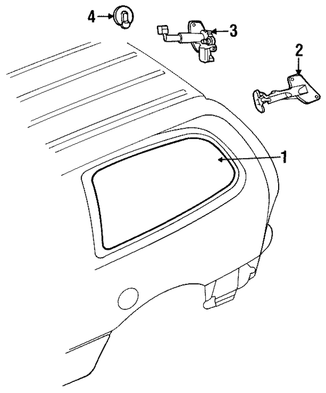 4894152AA - Body: Quarter Glass Seal for Mopar Image