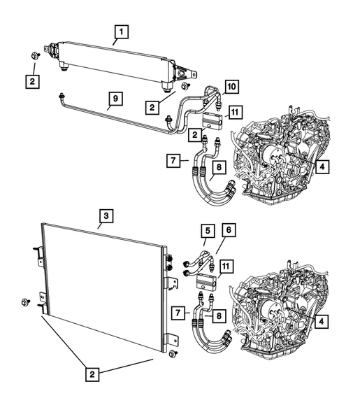 Transmission Oil Cooler, and Lines for 2009 Dodge Caliber #0