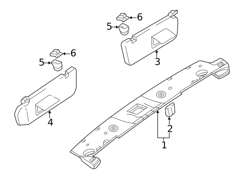 Interior Trim - Roof for 2002 Mitsubishi Eclipse #0