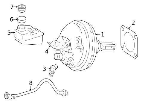 Master Cylinder - Components On Dash Panel for 2016 Mercedes-Benz GLE 450 AMG&reg; #0