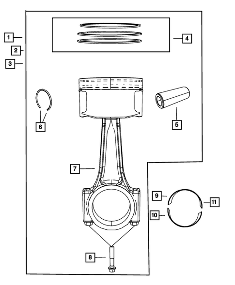 Crankshaft, Piston, Drive Plate, Flywheel, and Damper for 2010 Dodge Avenger #1