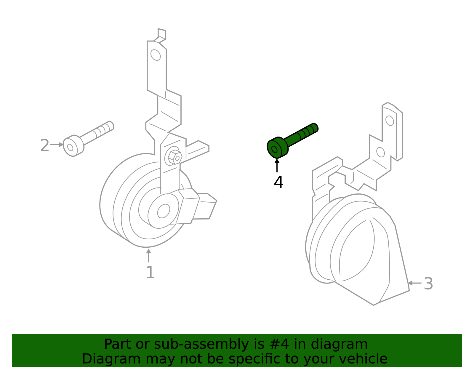 High Note Horn Bolt - Porsche (N-106-507-01)
